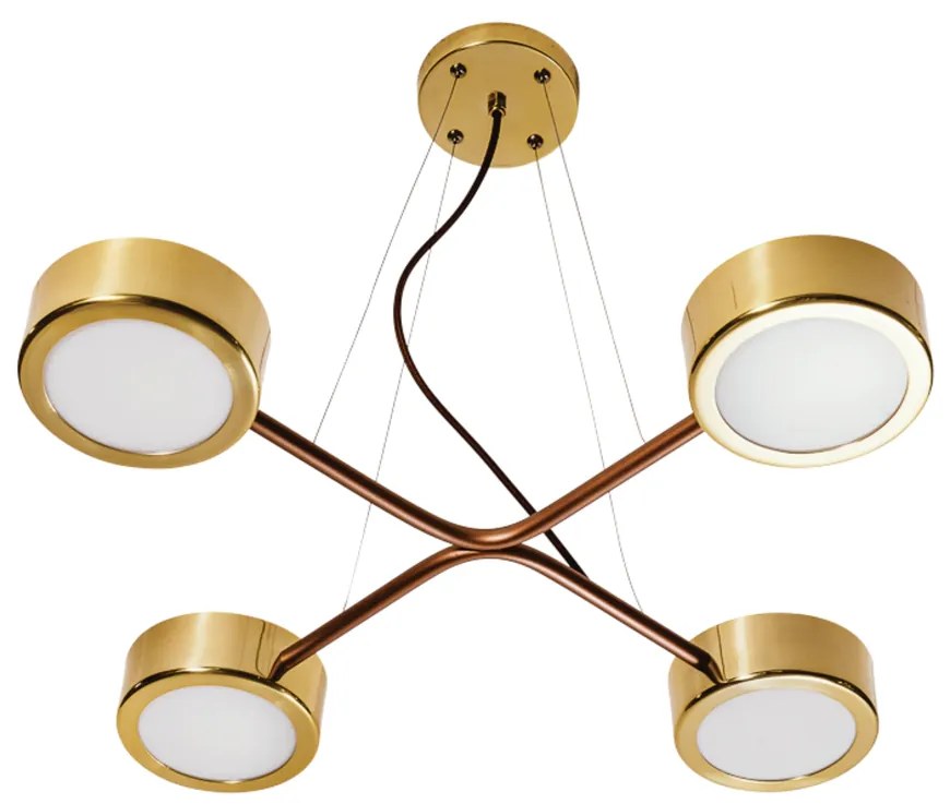 Pendente Spinner Ø60,5Cm 4L G9 | Usina 16581/4 (MR-T - Marrom Texturizado)