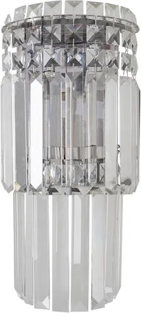 Arandela Cristal E Aluminio Cromo