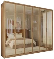 Guarda Roupa Casal 6 Portas de Vidro Reflex Buriti - Caemmun