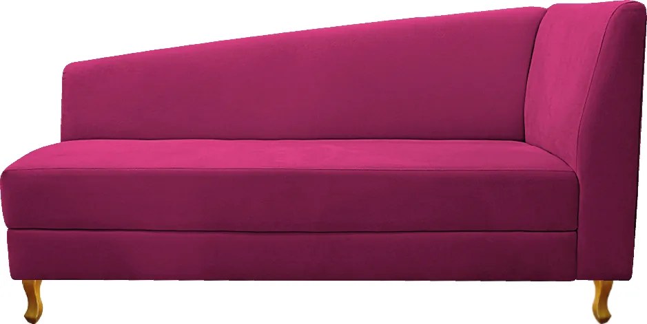 Recamier Valéria 160cm Lado Esquerdo Suede Pink - ADJ Decor