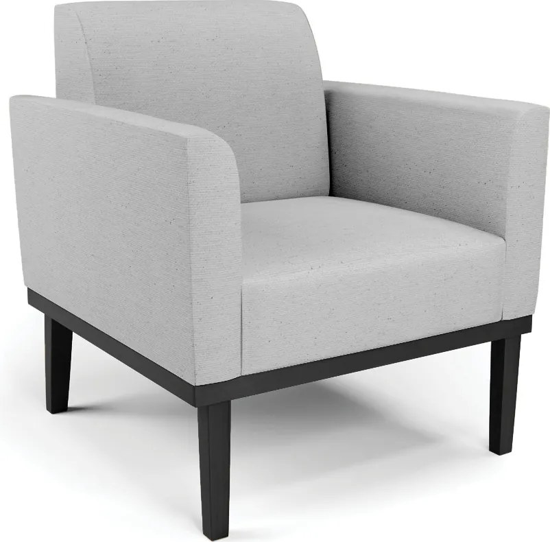 Poltrona Decorativa Isabella Pés Fixo em Madeira Preto Linho Cinza G19 - Gran Belo