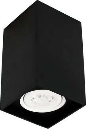 Plafon De Sobrepor Aluminio Acrilico Cube - PRETO