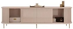 Rack Para Sala Bancada de TV 75 Pol 218cm Ripado World D04 Off White -