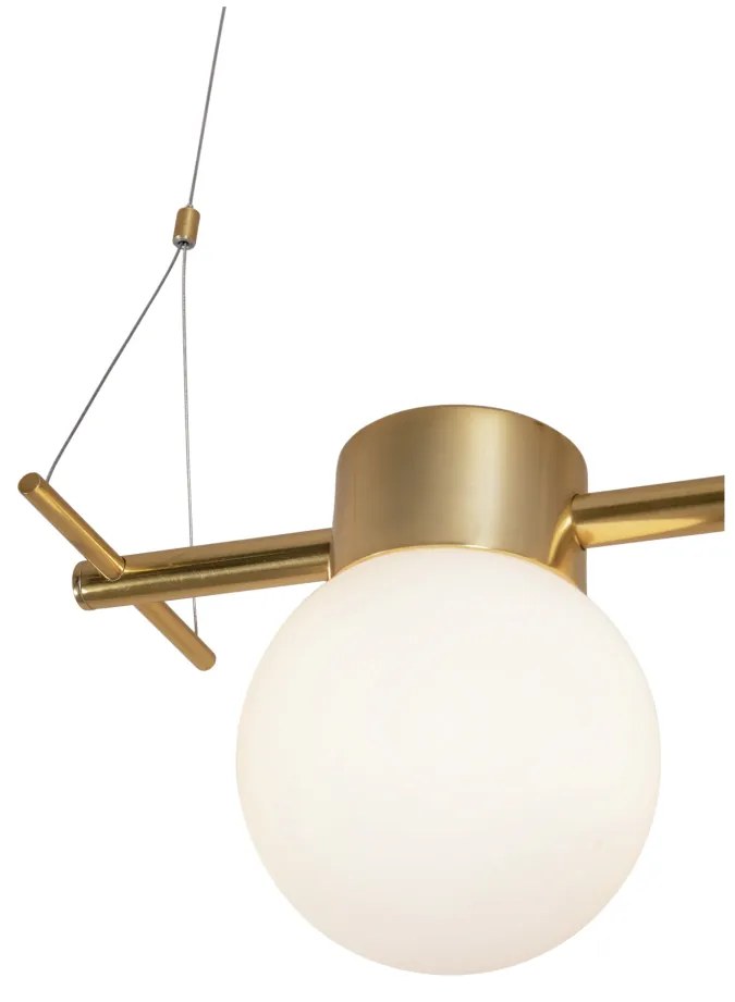 Pendente Sonata 23X84X25Cm 4Xg9 Aluminio E Globo Ø12Cm | Usina 16950/4 (BT - Branco Texturizado, FOSCO)
