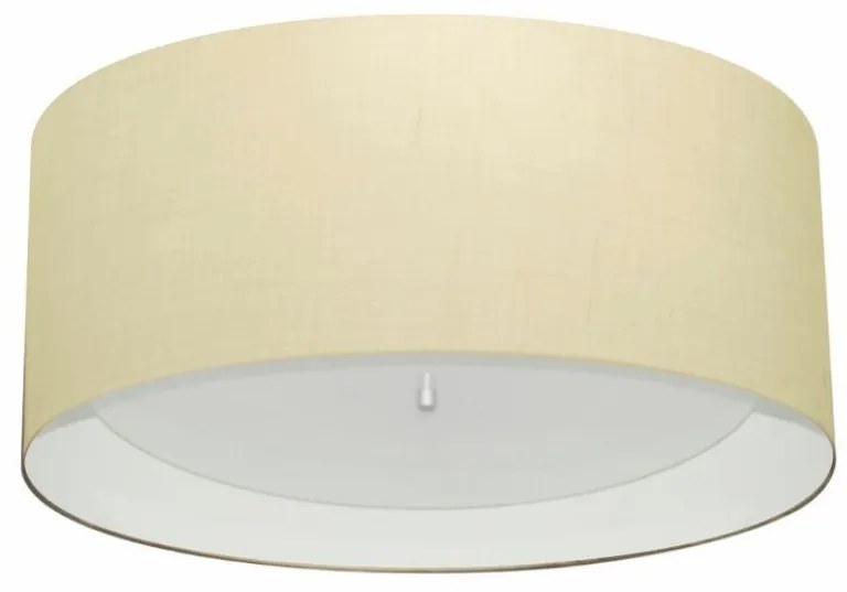 Plafon Cilíndrico Md-3161 Cúpula em Duplo Tecido 50x25cm Bege / Branco - Bivolt