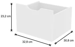 Nicho Organizador 6 Gavetas com Rodízios Preto/Branco - Qmovi