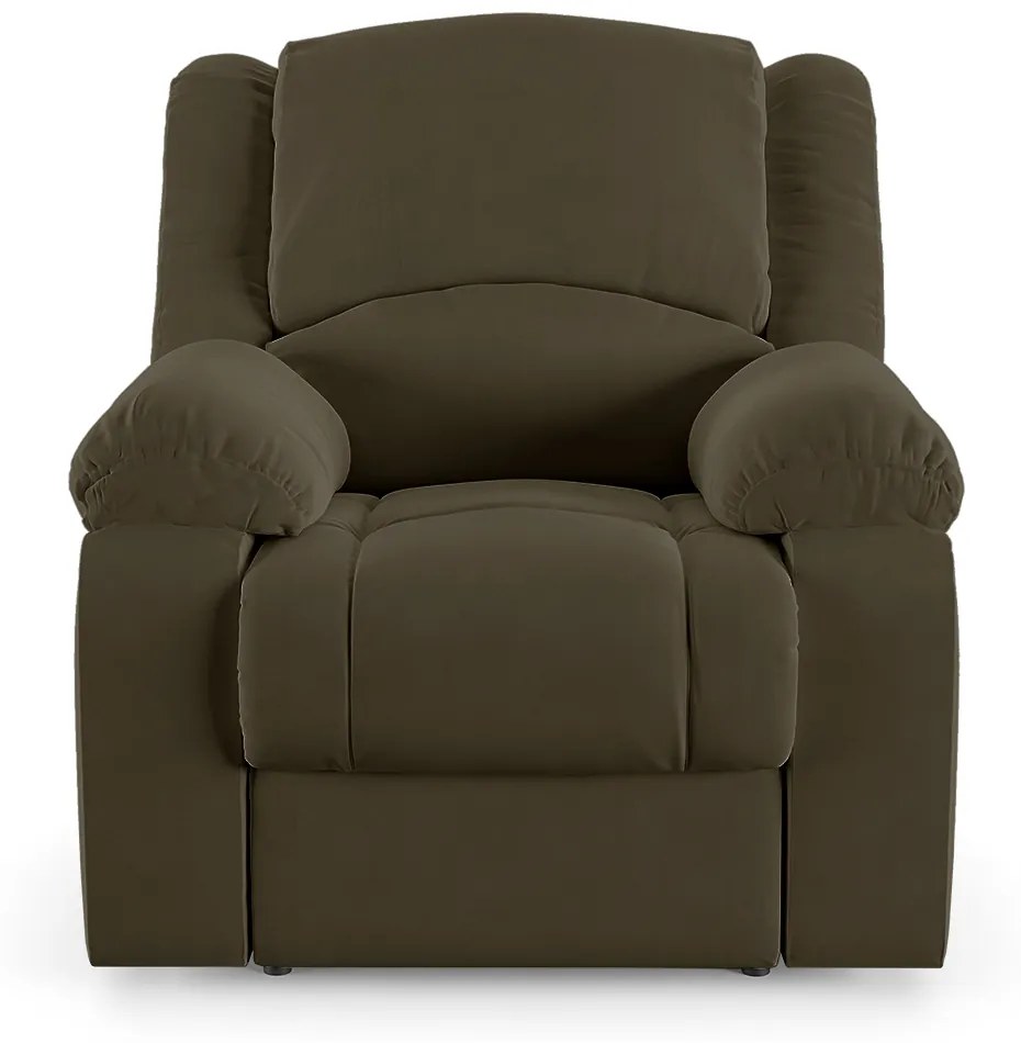 Poltrona do Papai Reclinável Sala de Cinema Madrid Power Elétrica Massagem USB Veludo Capuccino G23