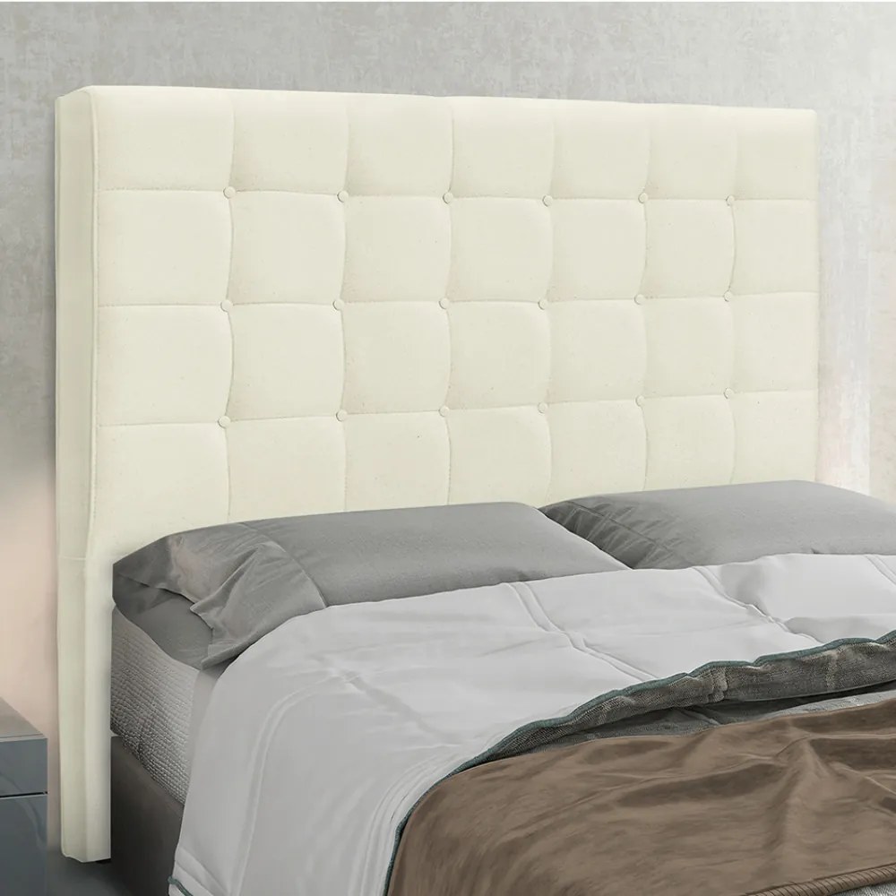 Cabeceira Cama Box Solteiro 90 cm Verona Linho S04 - D'Rossi - Natural