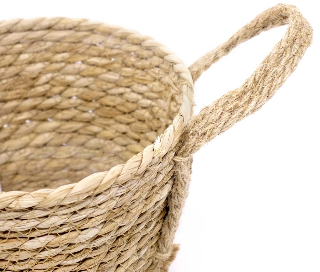 Cesto de Fibra Natural Seagrass 13,5x21x23 cm E02 - D'Rossi