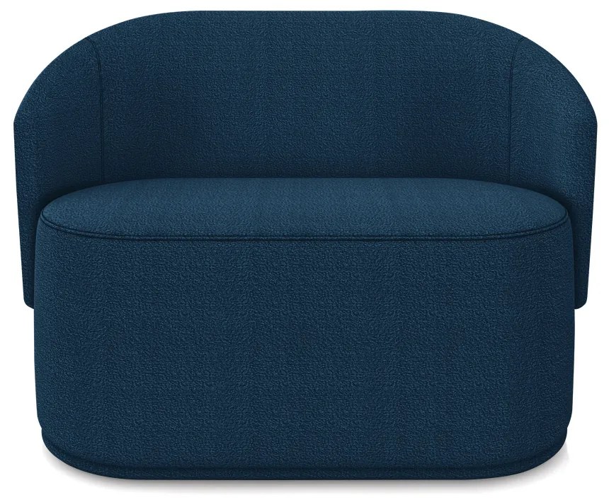 Sofá 2 Lugares Namoradeira Orgânica para Sala Malu Bouclê M11 - D'Rossi - Azul