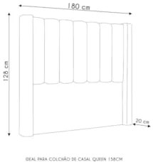 Cabeceira Casal Queen Cama Box 160cm Claire Z04 Linho Cinza - Mpozenat