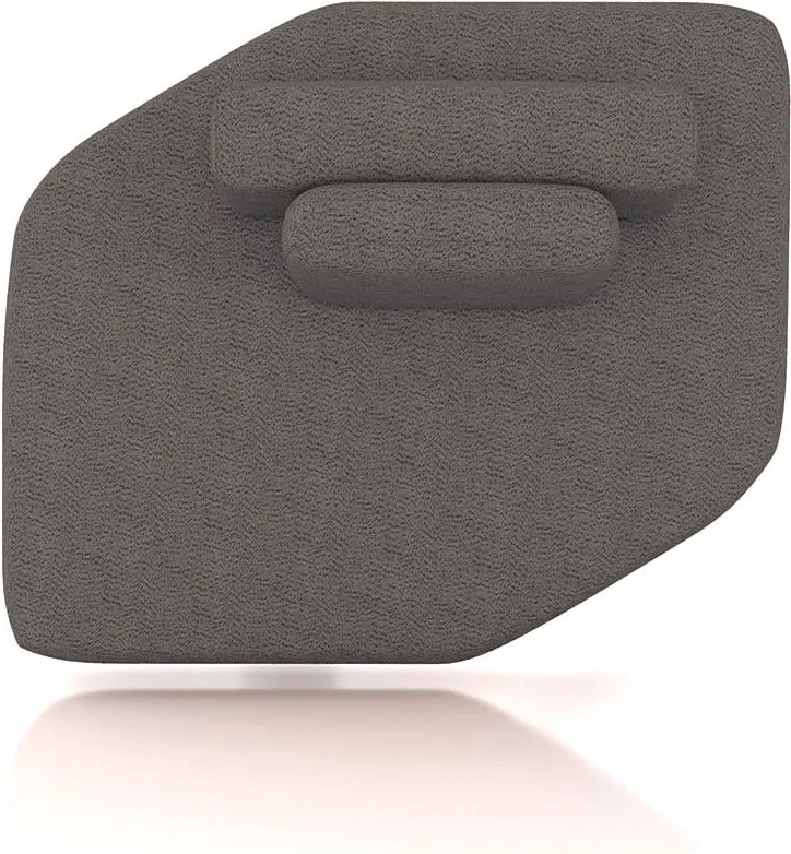 Sofá 4 Lugares Orgânico com Chaise e 3 Módulos Berlim Bouclê Gf K01 - D'Rossi - Grafite/Cinza Claro