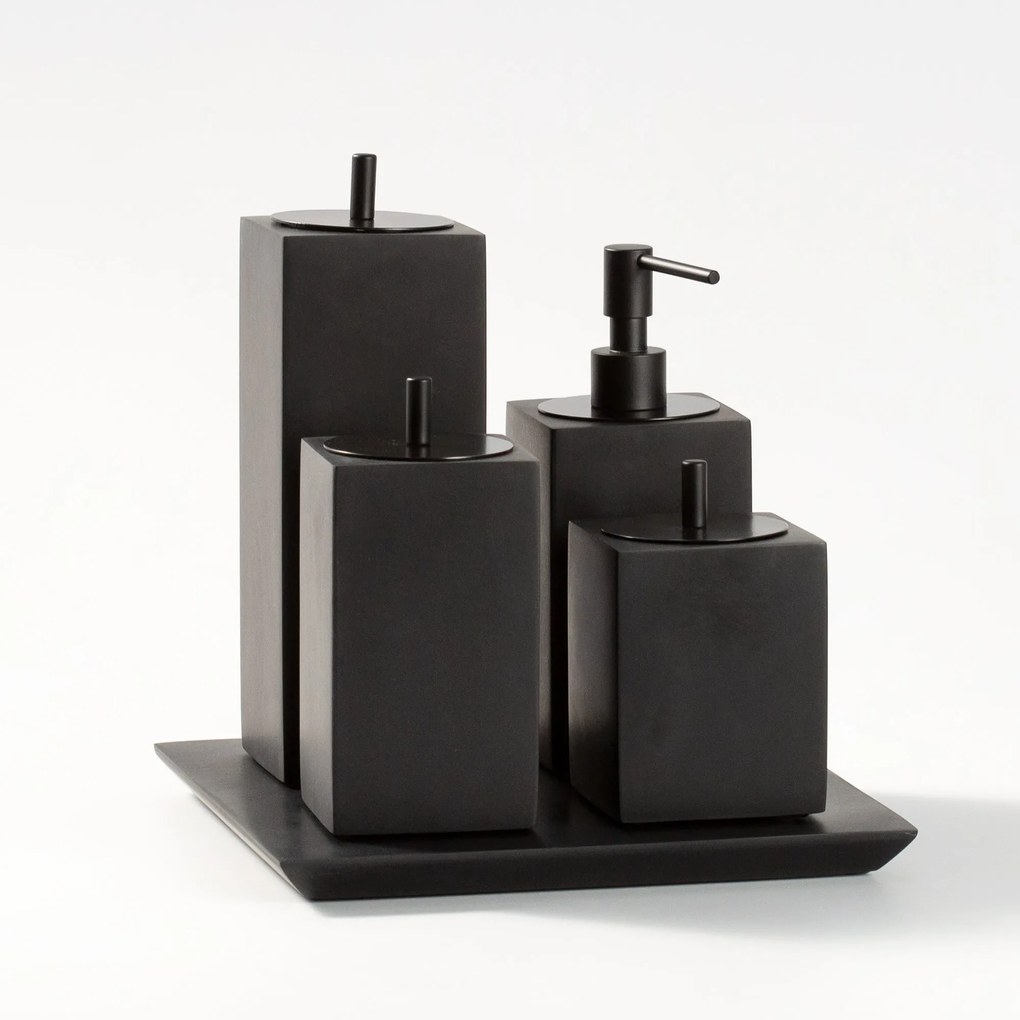 Conjunto Banheiro 4pçs PRETO FOSCO – BLACK MATTE  Preto Fosco - Black Matte