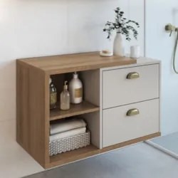 Gabinete de Banheiro 80cm Para Cuba 2 Portas Fael Mel/Arenas F10 - Mpo