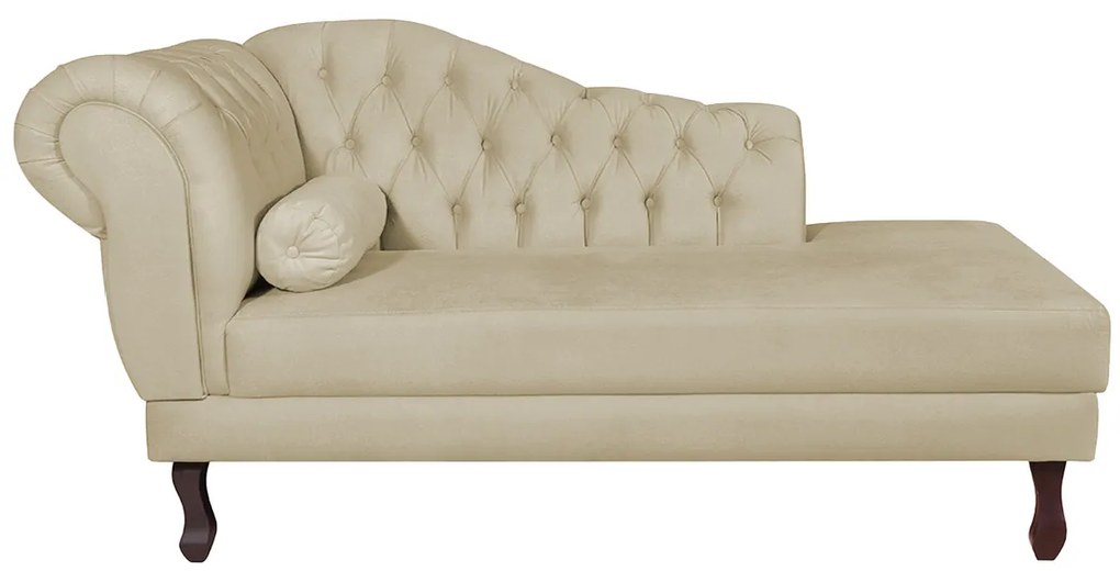 Recamier Diana 160cm Lado Direito Suede Bege - ADJ Decor