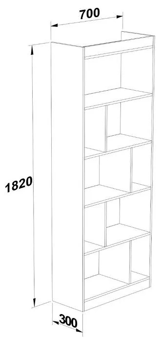 Estante Livreiro 9 Nichos Home Office Escritório Branco