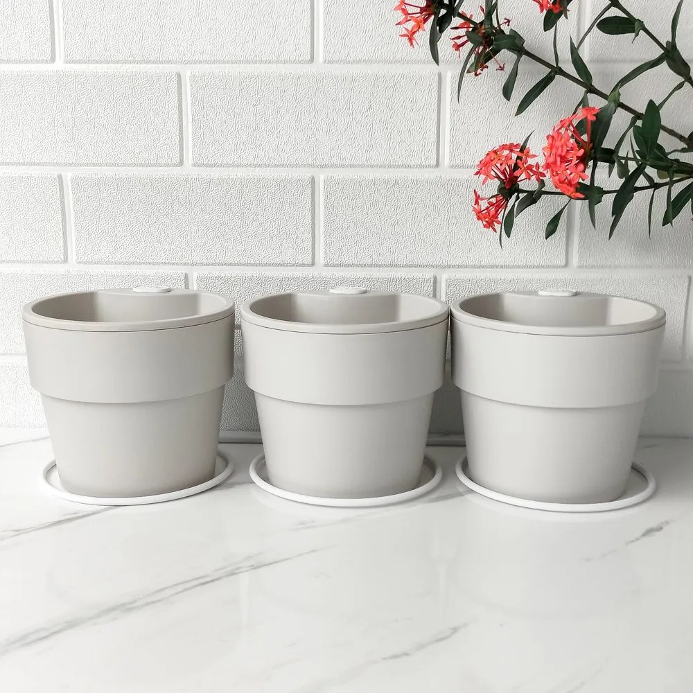 Kit 3 Vasos Autoirrigáveis
