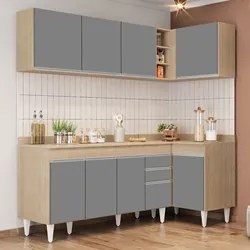 Armário de Cozinha Modulado de Canto Esquerdo 4 Peças CP50 Balcão com