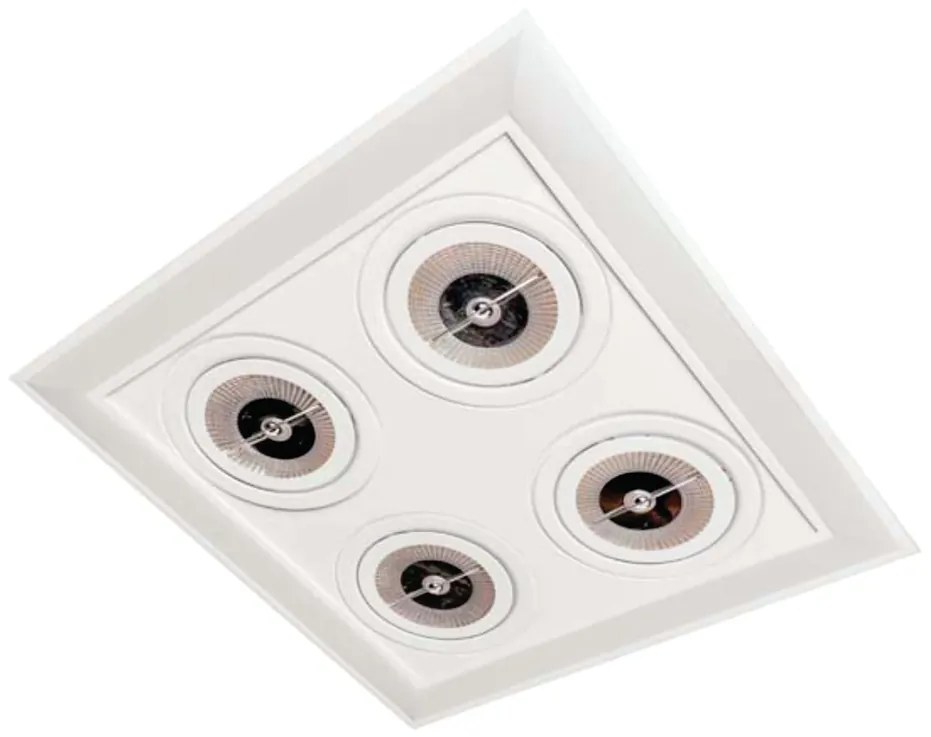 Embutido Premium Pro 42X42X05Cm 04Xpar20 Led 36,8W Bivolt | Usina 1925... (BT - Branco Texturizado, 3000k)
