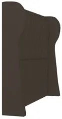 Cabeceira Casal Queen Cama Box 160cm Malva Z04 Veludo Marrom - Mpozena