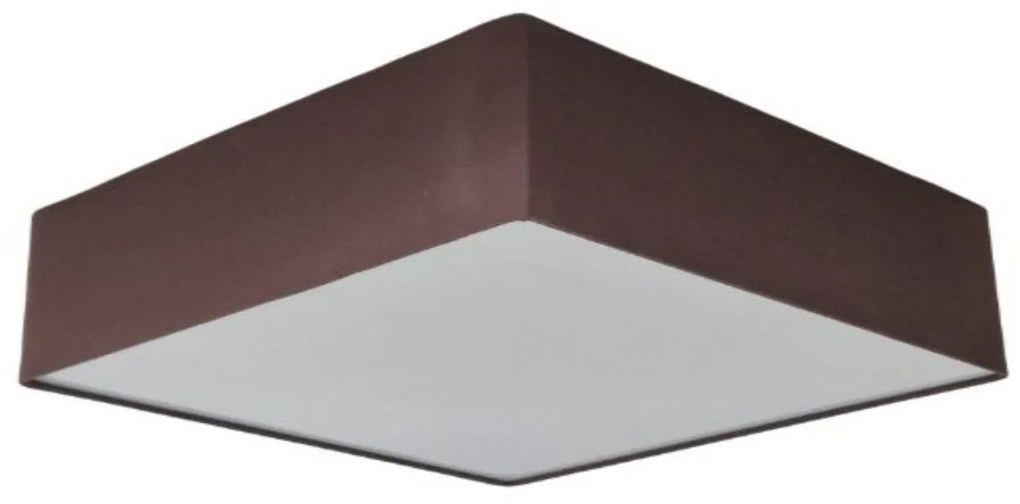 Plafon Quadrado Md-3052 Cúpula em Tecido 60x60x15cm Café - Bivolt