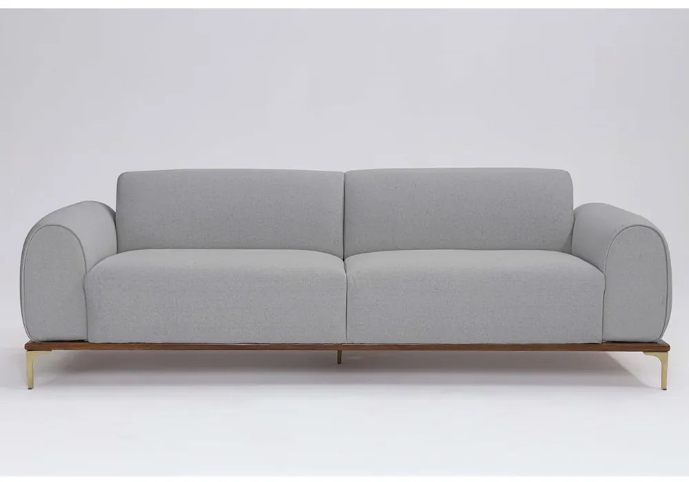 Sofá 3 Lugares Tóquio D07 230cm Linho Cinza Granizo - D'Rossi