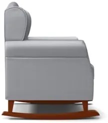 Kit 02 Poltronas Amamentação Base Madeira Balanço Lucy Z39 Sintético C