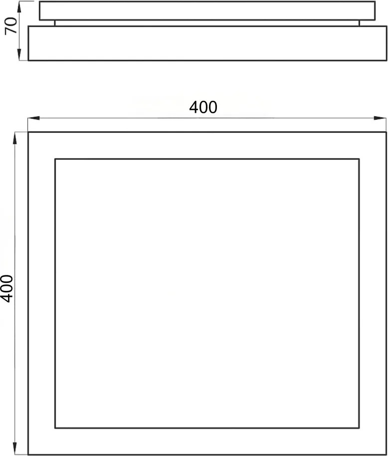 Plafon Dobby Quadrado 40X40X7,5Cm Led 90W Bivolt - Usina 19680/40 (BT - Branco Texturizado, 3000k)