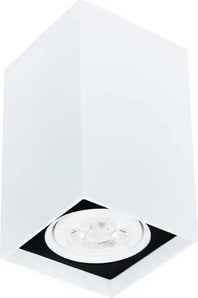 Plafon De Sobrepor Aluminio Acrilico Cube - BRANCO