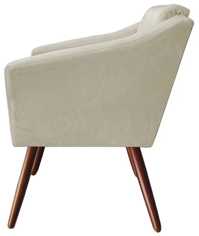 Poltrona San Marino Decorativa Suede Bege
