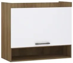 Armário Aéreo Ponte Modulado 97cm Delphi Avelã/Branco L01 - Mpozenato