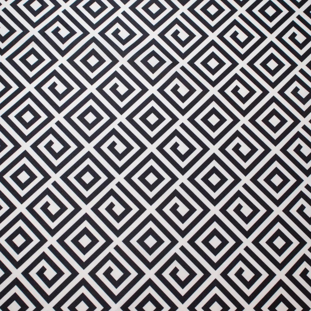 Tecido Suede Estampado Geometrico Preto E Branco D64 01 Metro - DRossi