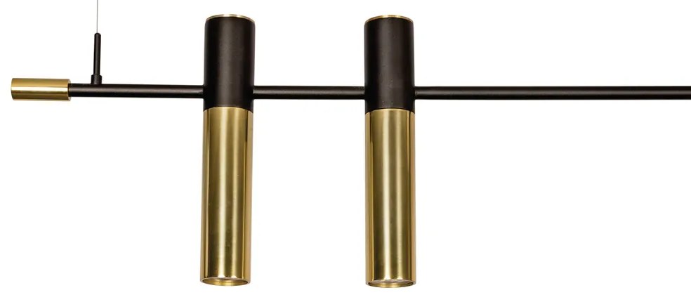 Pendente Vittu 120X30Cm 2Xmr16 Gu10 + 1Xe27 G45 / Cabo Aço Chumbador +... (FN-F - Fendi Fosco, CLEAR)