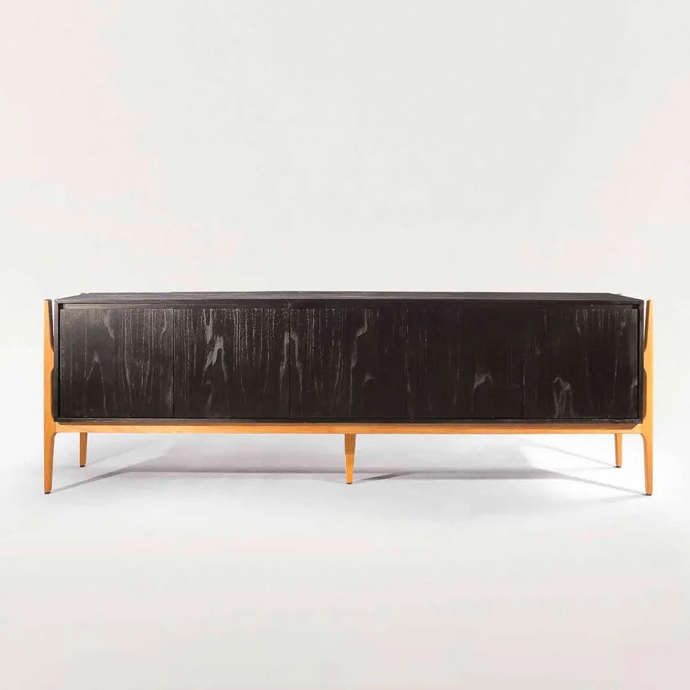Buffet Santorini com Gaveta e Prateleiras Interna Laminada Pés Madeira Tauari