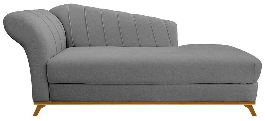 Recamier Vanessa 140cm Lado Direito Corano Cinza - ADJ Decor