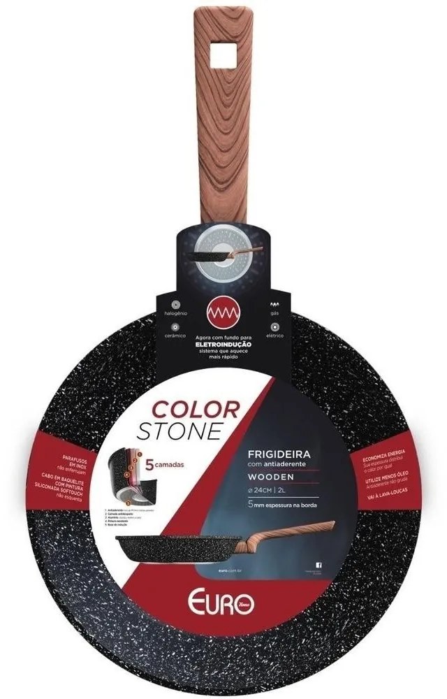 Frigideira Titânio Wooden 24cm