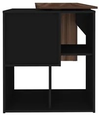 Mesa Escrivaninha 2 em 1 com Nichos Arbo A06 Ipê/Preto - Mpozenato