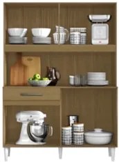 Armário de Cozinha Compacta 121cm Thalorin Atacama/Off A15 - Mpozenato