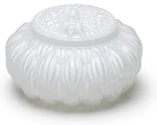 Caixa Dália Branca Leitosa Murano Cristais Cadoro