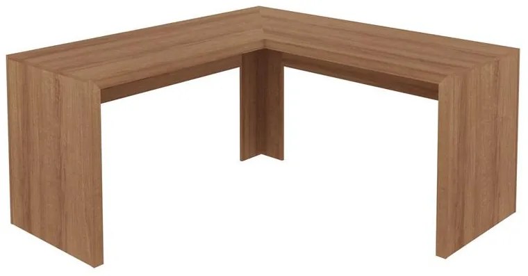 Mesa De Escritório Escrivaninha De Canto Home Office Amêndoa