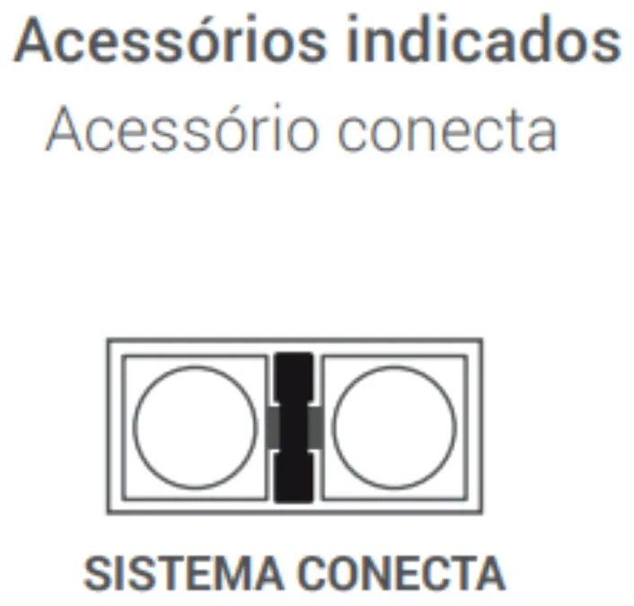 Spot De Embutir Quadrado Recuado 17X17X4,4Cm 1 X Ar111 - Preto | Opus...