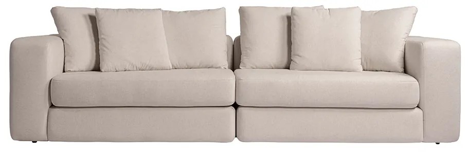 Sofá Modulado Sala de Estar Trento 256cm com Almofadas Soltas Linho Bege G92 - Gran Belo
