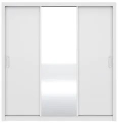 Guarda Roupa 3 Portas 2 Gavetas Residence D02 Branco - Mpozenato