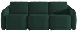Sofá Cama Casal para Sala 276cm Polska Z08 Veludo Verde - Mpozenato