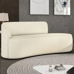 Sofá 3 Lugares Para Sala 180cm Orgânico Wendi Linho Bege I01 - Mpozen