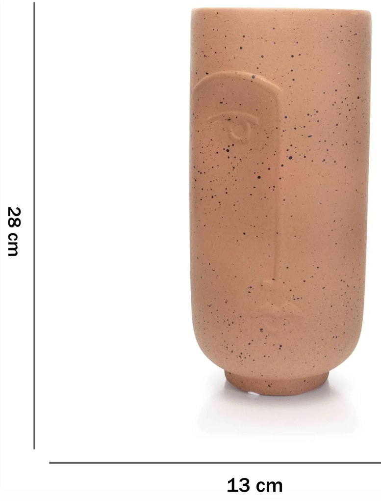 Cachepot Decorativo Em Cerâmica Terracota 28x13 Cm - D'Rossi