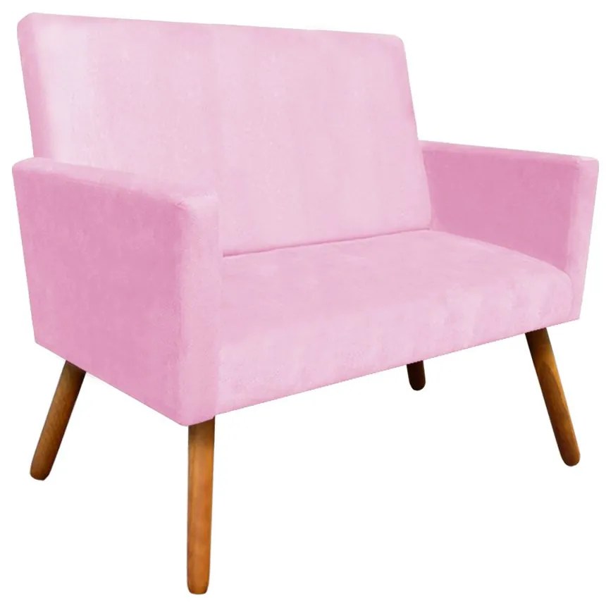 Namoradeira Nina Suede Pés Palito Castanho M11 - D'Rossi - Rosa Bebê