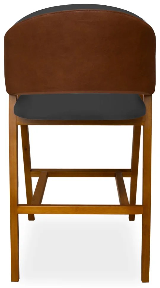 Kit 4 Banquetas Suellen Compose Couríssimo Whisky / Preto
