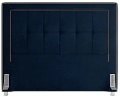 Cabeceira Cama Box Casal 140cm Paolla Z37 Veludo Azul Marinho - Mpozen