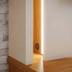 Estante Painel TV 75 Pol Com LED 200cm Mafra Freijó/Off White C05 - Mp